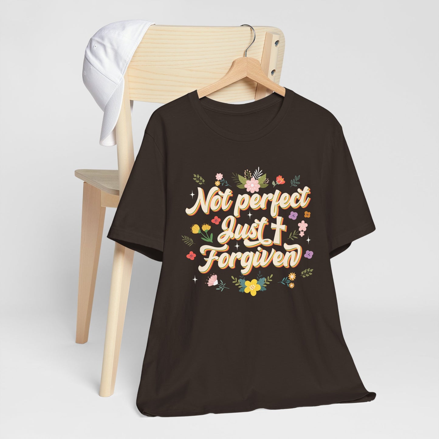 Not Perfect Just Forgiven Shirt – Christian Cross Inspirational Faith Tee