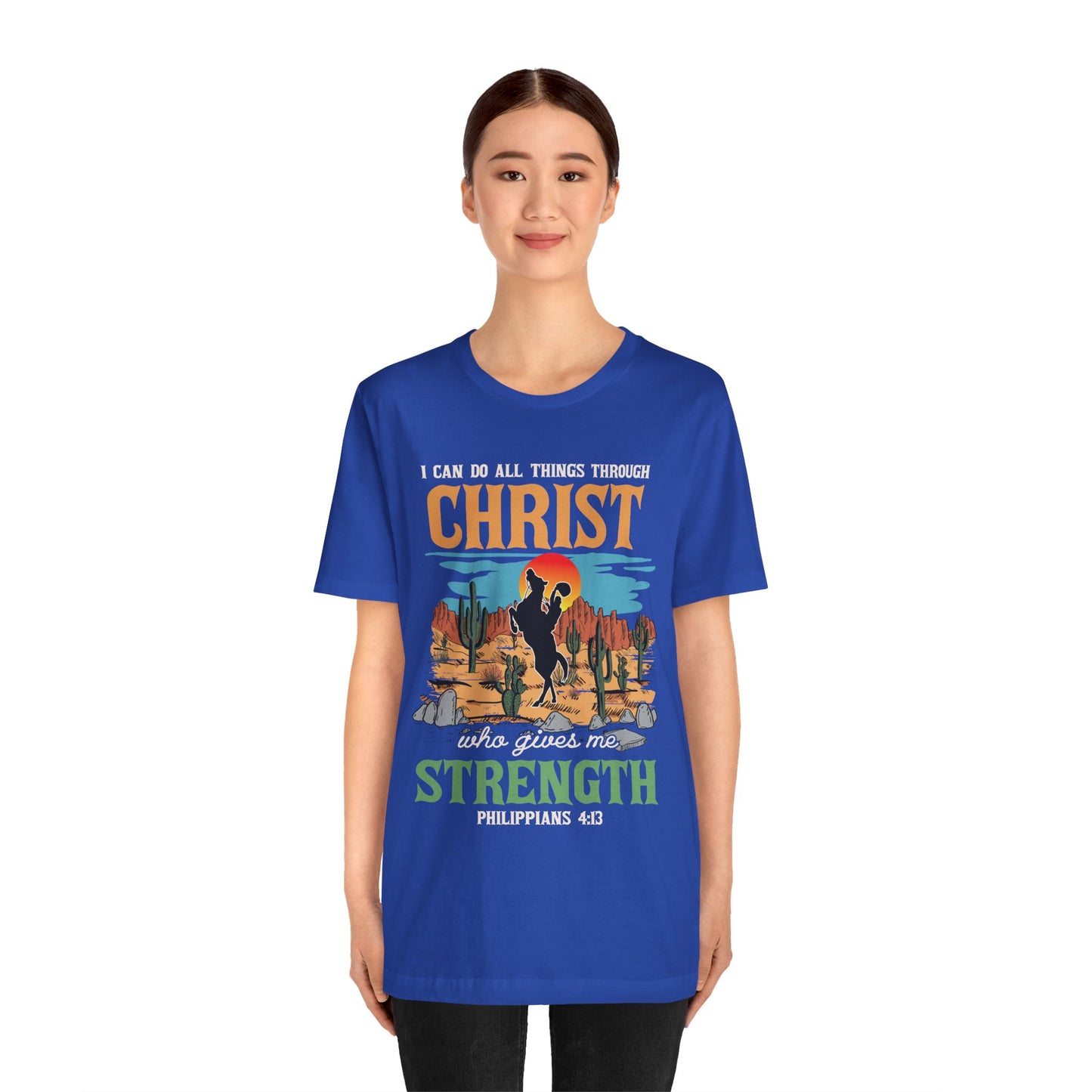 I Can Do All Things Through Christ Shirt – Western Rodeo Christian Tee