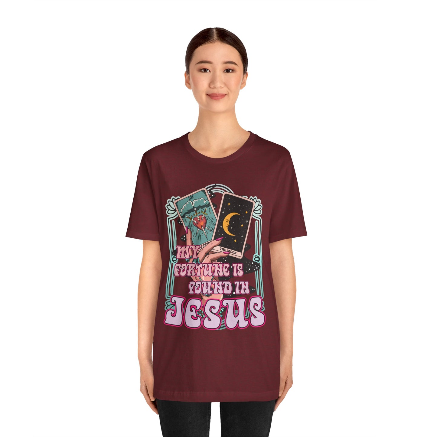 My Fortune Is Found in Jesus Shirt – Christian Tarot Card Faith Tee