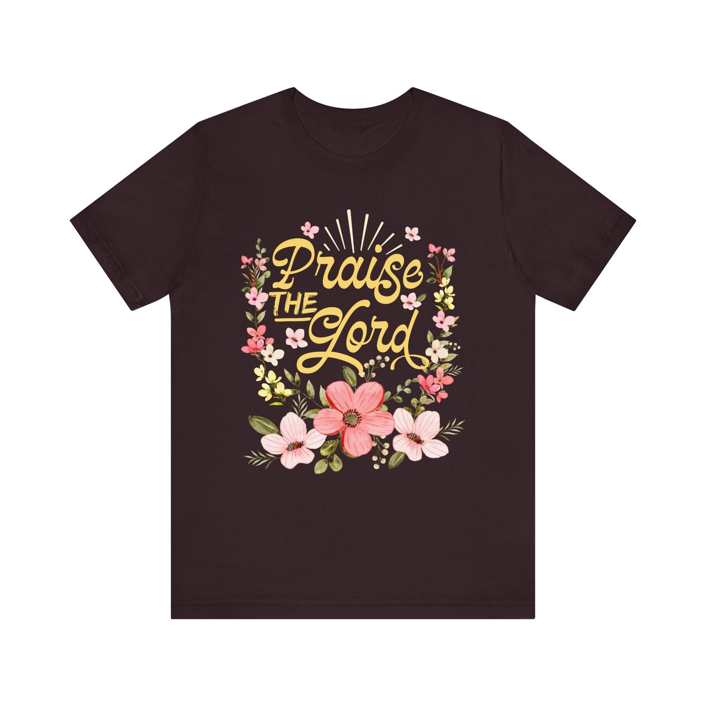 Praise the Lord Shirt – Christian Worship Groovy Retro Daisy Floral Faith Tee