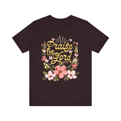 Praise the Lord Shirt – Christian Worship Groovy Retro Daisy Floral Faith Tee