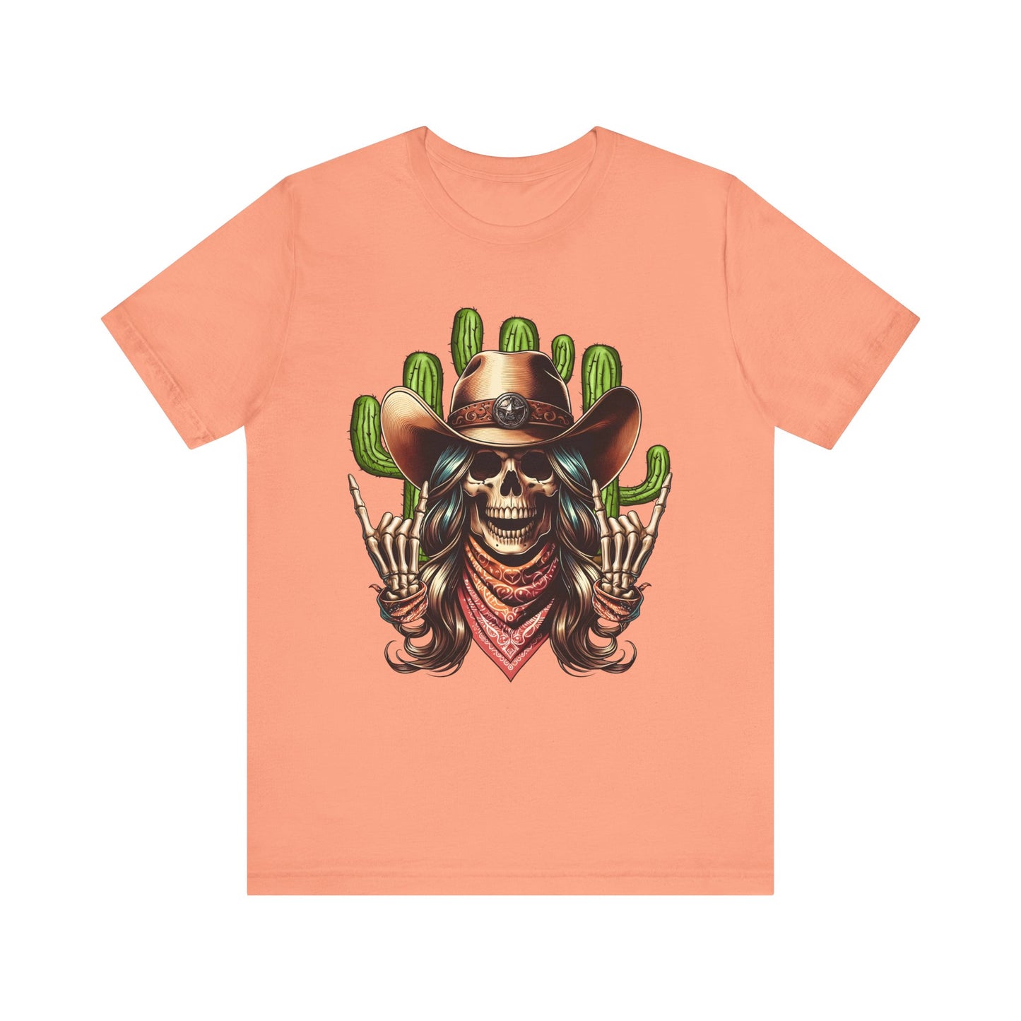 Skeleton Cowgirl Howdy Shirt – Rock Hand Western Rodeo Vintage Tee