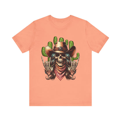 Skeleton Cowgirl Howdy Shirt – Rock Hand Western Rodeo Vintage Tee