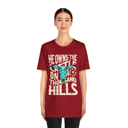 He Owns the Cattle on a Thousand Hills Shirt – Psalm 50:10 Western Christian Cowboy Tee
