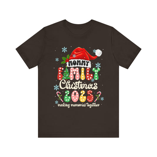 Mommy Family Christmas 2025 Shirt – Cute Matching Polka Dot Holiday Tee