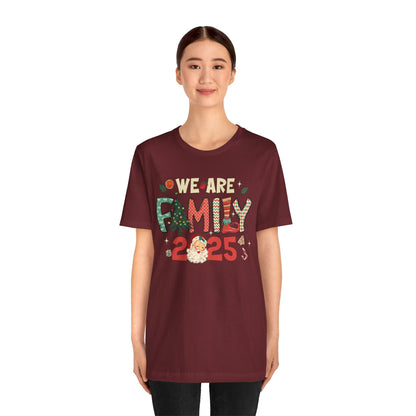 Vintage We Are Family Christmas Shirt – Retro Santa & Tree Matching Holiday Tee