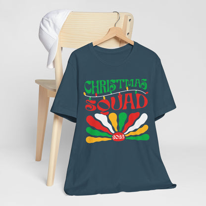 Christmas Squad 2025 Shirt – Retro Groovy Matching Holiday Group Tee