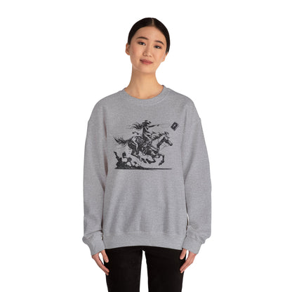 Cowgirl Riding Horse Sweatshirt – Christian Scripture Western Rodeo Texas Pullover