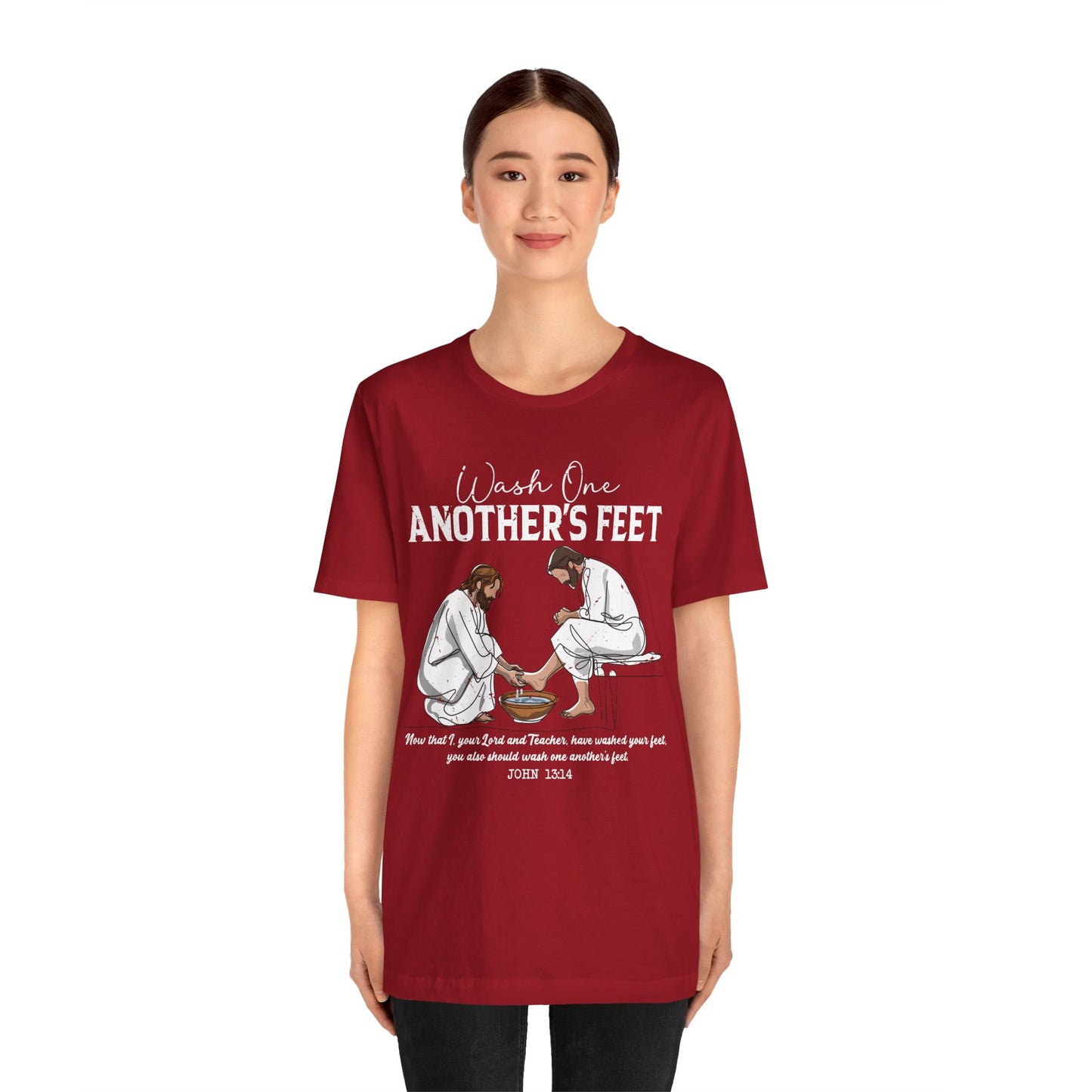 Wash One Another’s Feet Shirt – John 13:14 Christian Servant Heart Tee