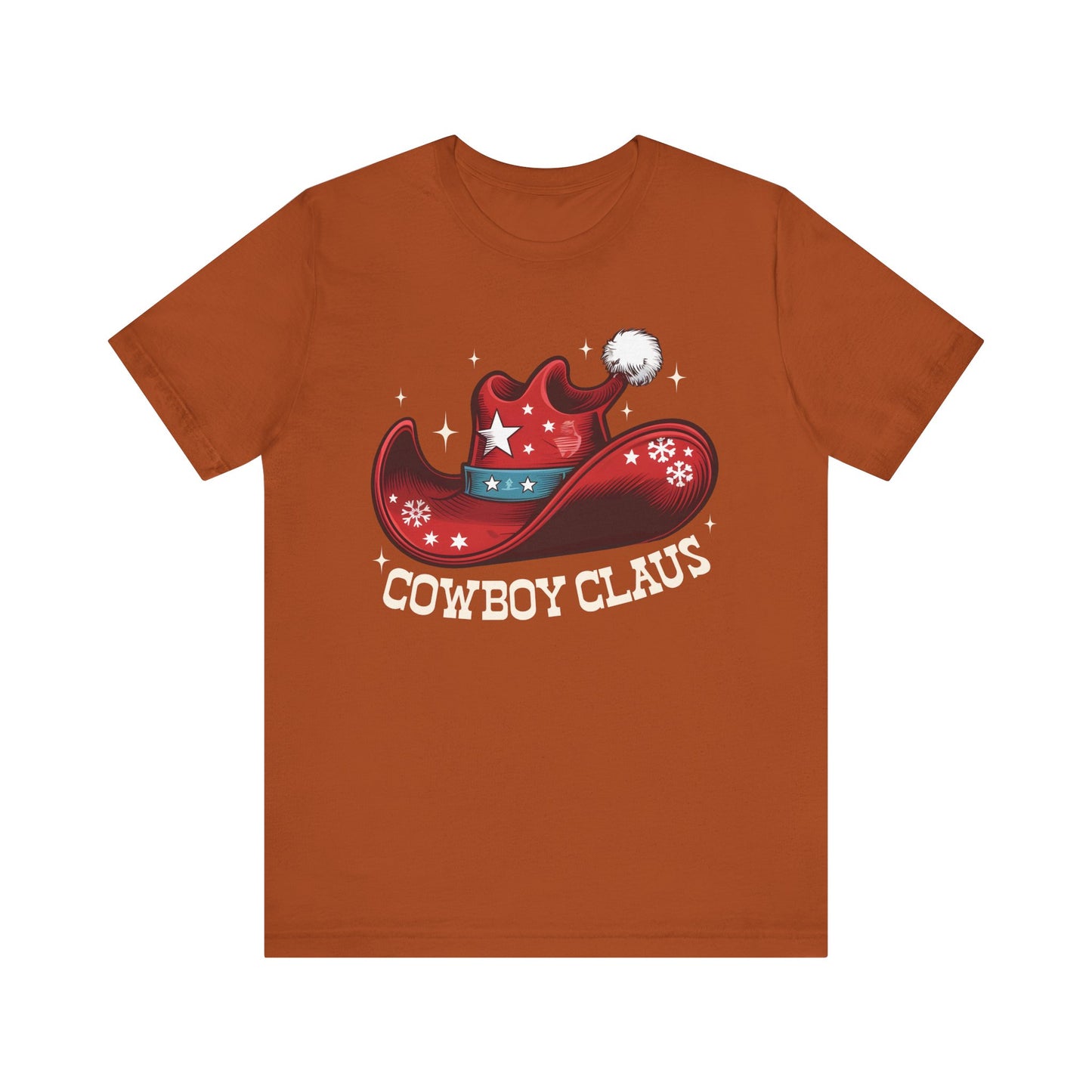 Cowboy Claus Christmas Shirt – Western Santa Hat Funny Cowboy Holiday Tee