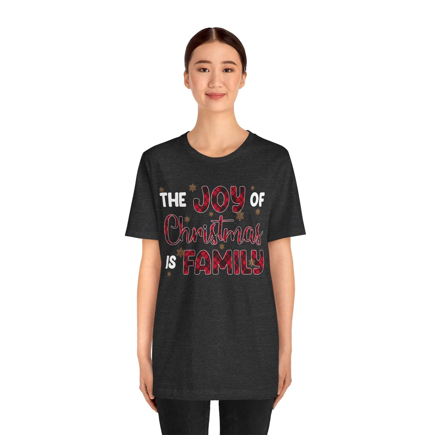The Joy of Christmas is Family Shirt – Buffalo Plaid Matching Holiday Tee
