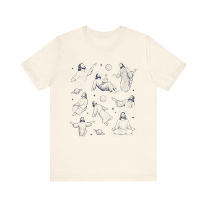 Floating Jesus Space Shirt – Funny Faith Christian Galaxy Jesus Tee