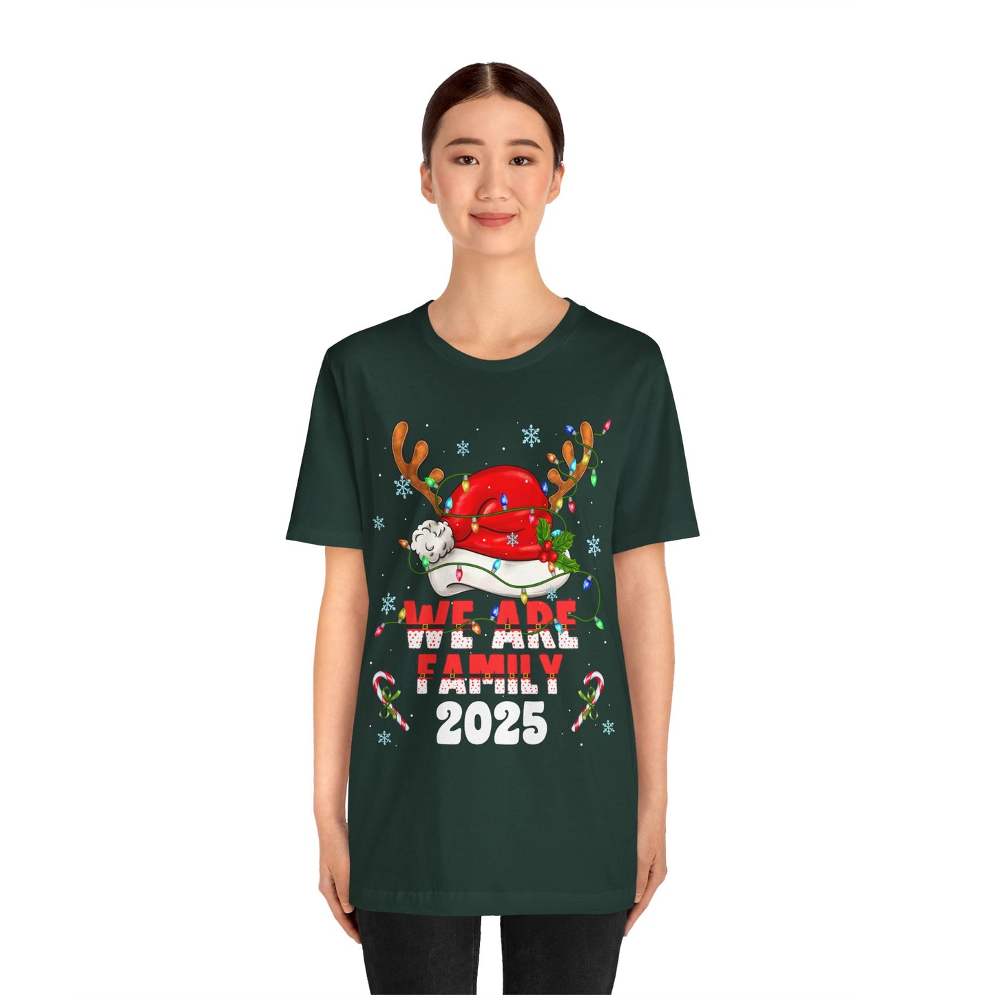We Are Family 2025 Shirt – Matching Christmas Tree Santa Holiday Pajama Tee