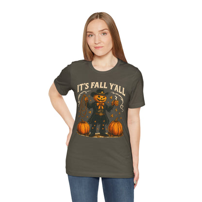 It’s Fall Y’all Shirt – Funny Pumpkin Cowboy Western Halloween Rodeo Tee