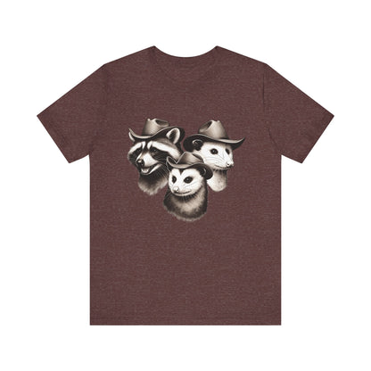 Cowboy Trash Trio Shirt – Opossum Raccoon Western Rodeo Funny Tee