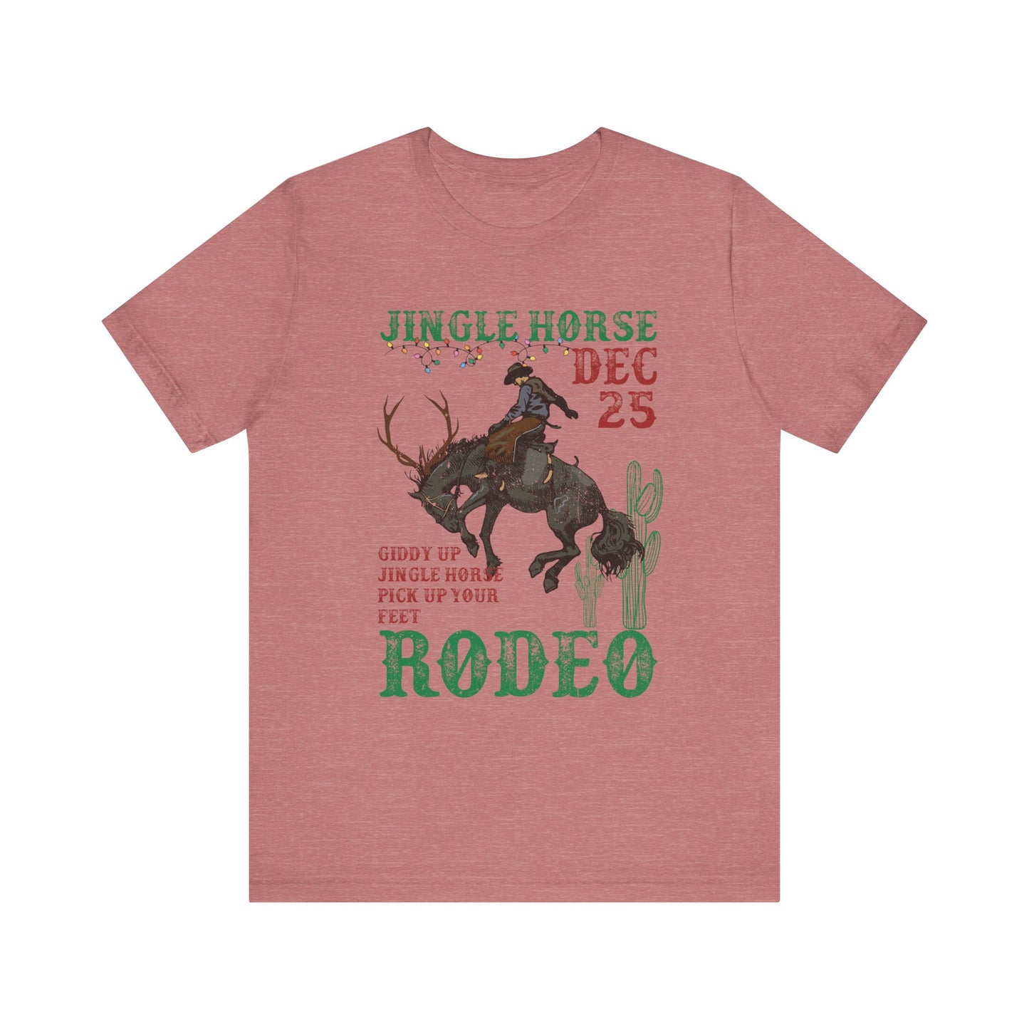Giddy Up Jingle Horse Shirt – Western Rodeo Howdy Christmas Holiday Tee