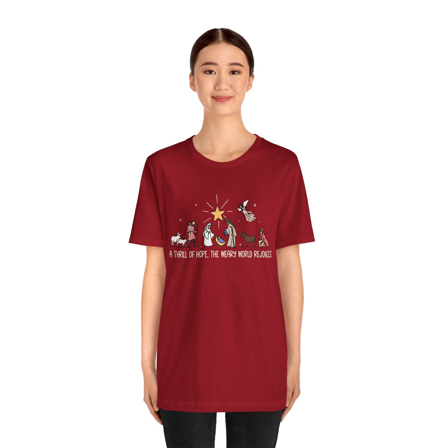 Thrill of Hope Shirt – Christian Christmas Tee, Faith-Filled Jesus Holiday Top