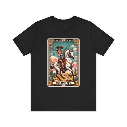 Cowboy Skeleton Tarot Card Shirt – Western Howdy Texas Rodeo Tee