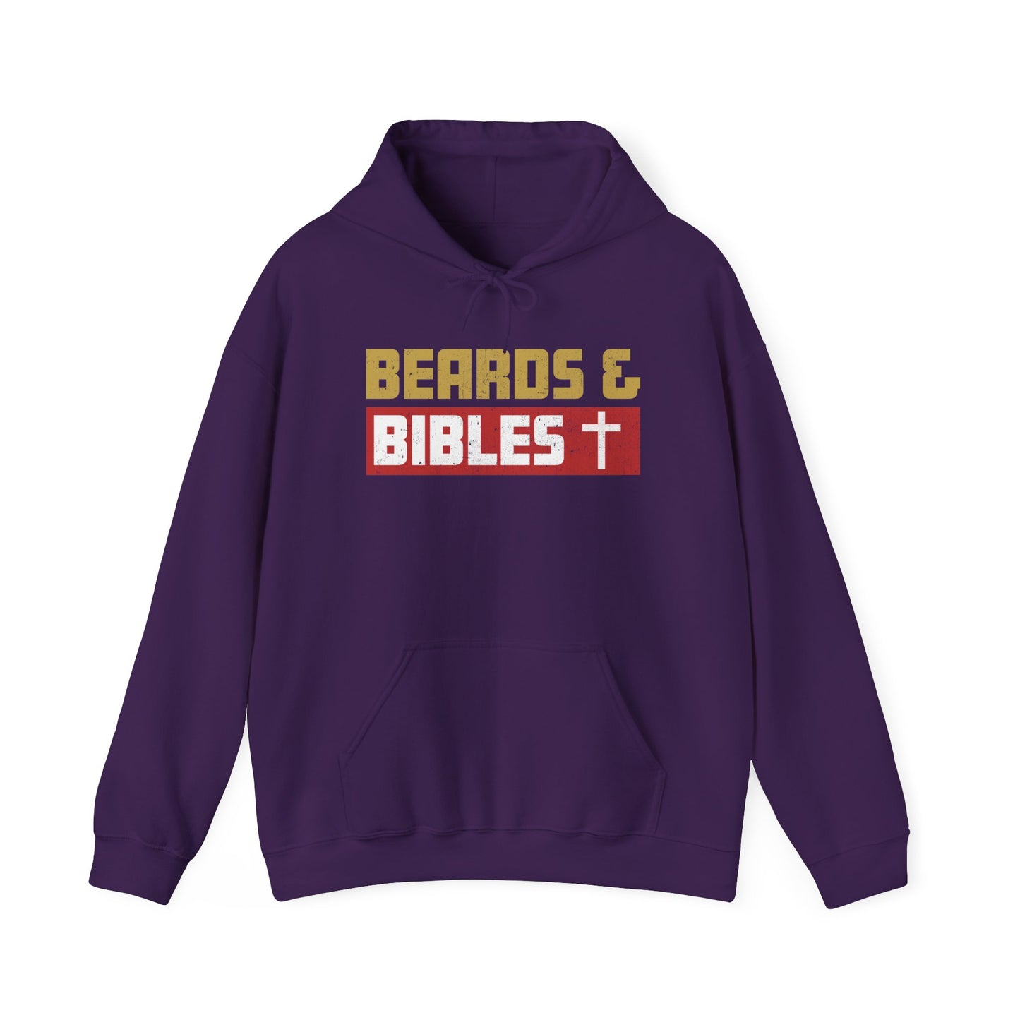 Beards and Bibles Dad Hoodie – Christian Retro Father’s Day Pullover