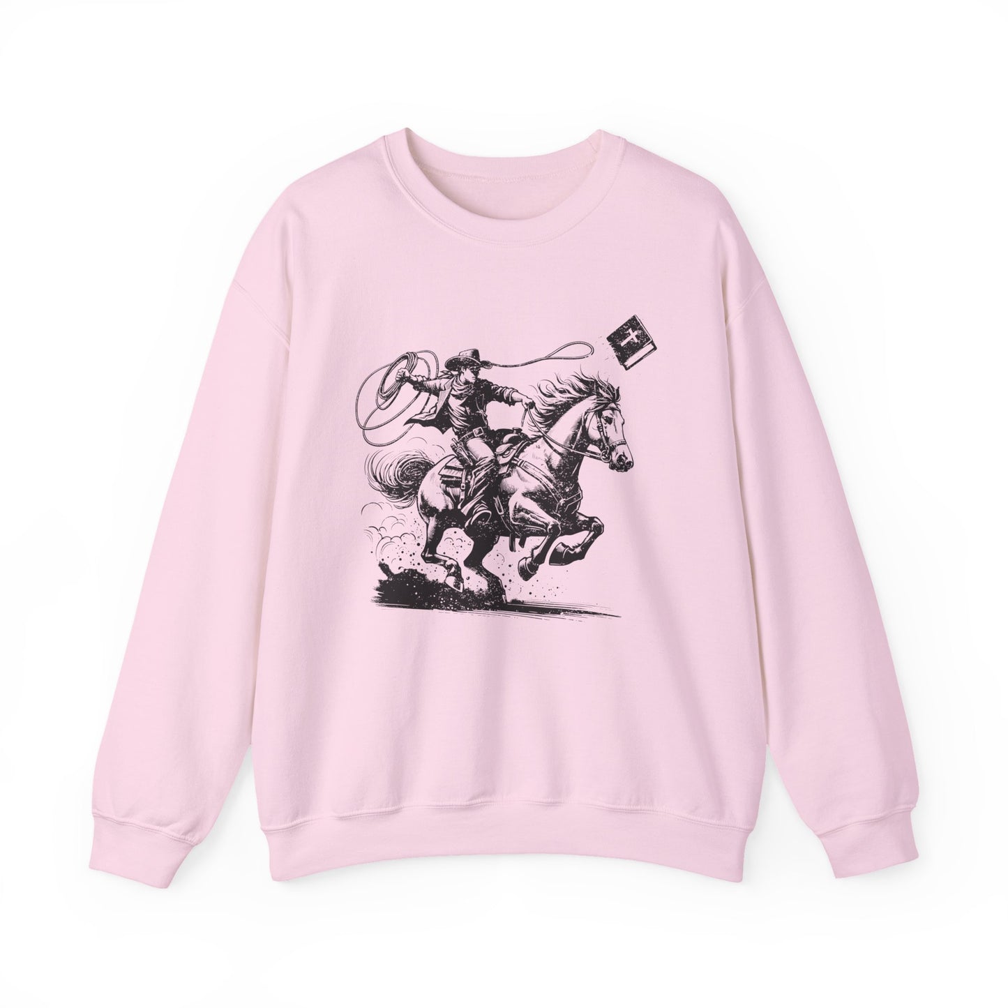 Retro Cowboy Riding Horse Sweatshirt – Christian Scripture Western Rodeo Pullover