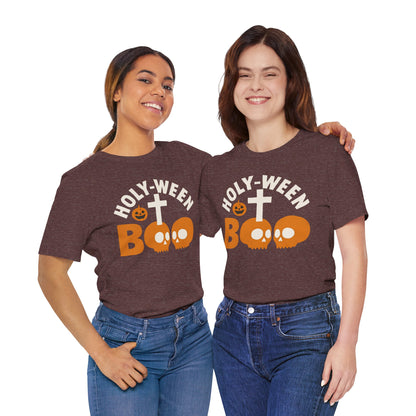 Holy Ween Boo Shirt – Christian Halloween Cross & Skull Faith Tee