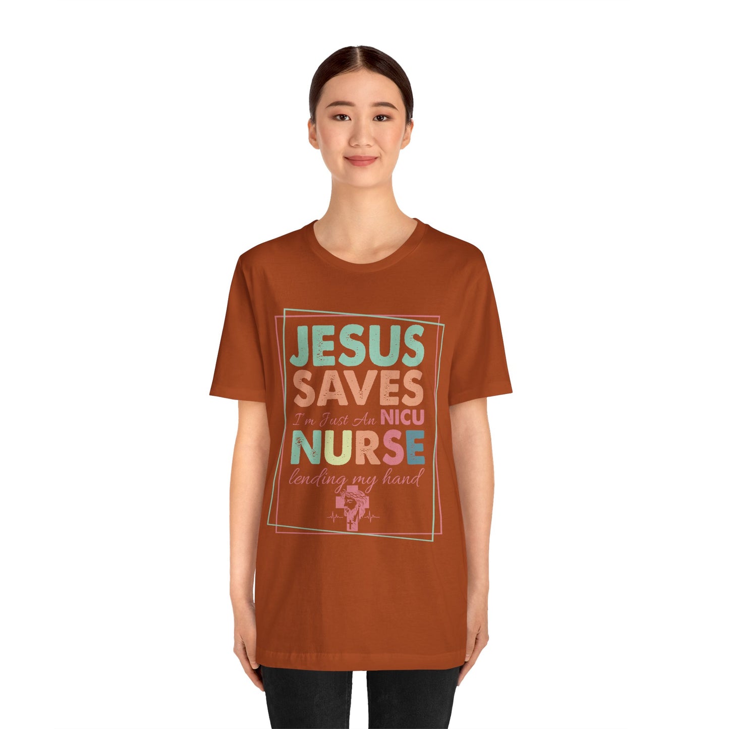 Jesus Saves NICU Nurse Shirt – Christian Neonatal Nurse Gift, Faith-Based Nurse Appreciation Tee
