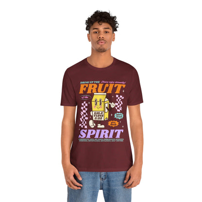 Christian Fruit Shirt – Drink Up Milk Bottle Faith Graphic Tee