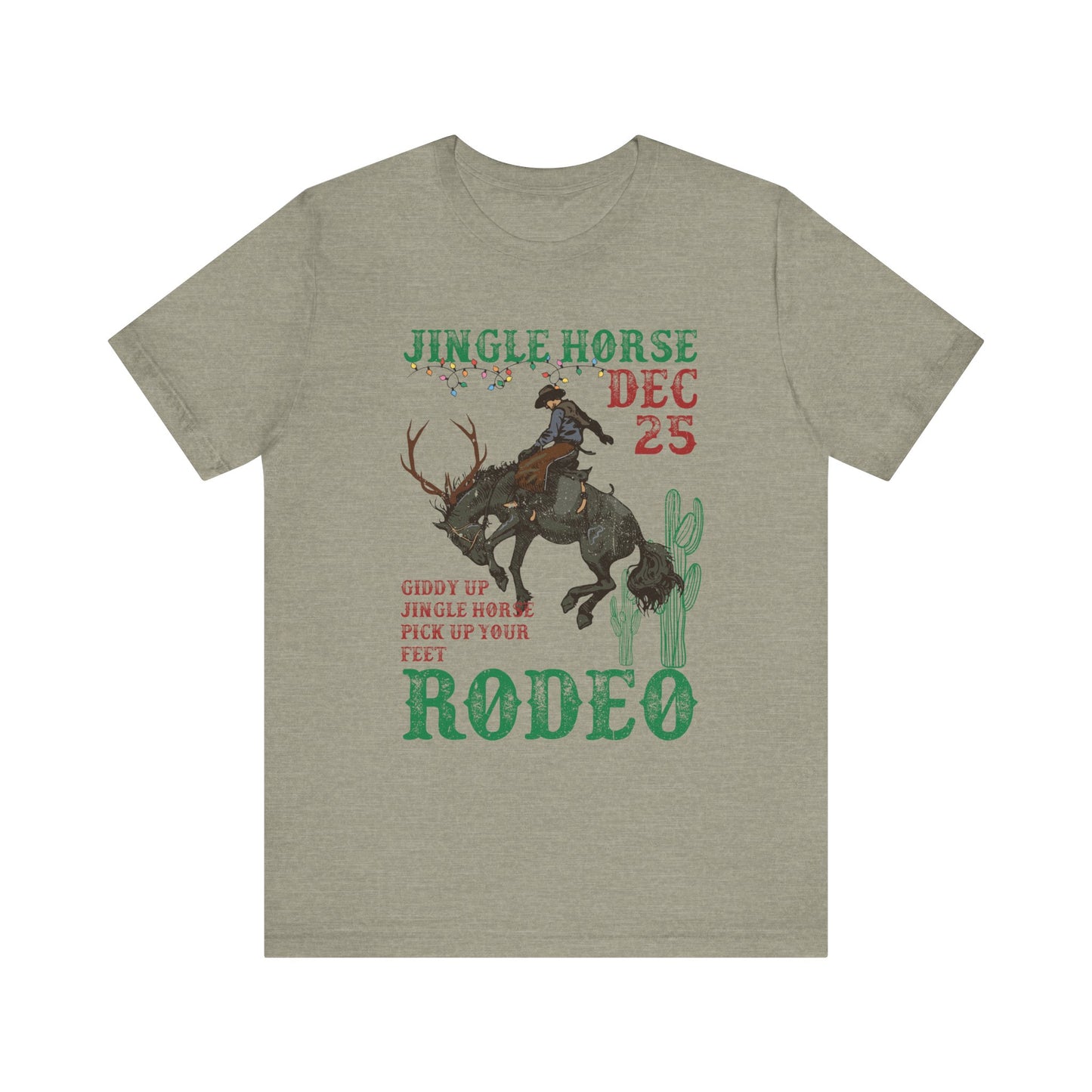 Giddy Up Jingle Horse Shirt – Western Rodeo Howdy Christmas Holiday Tee