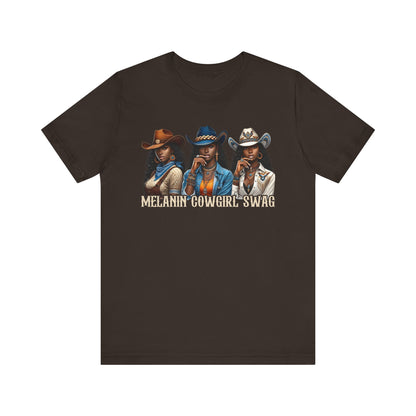 Melanin Cowgirl Swag Shirt – Black African American Western Tee