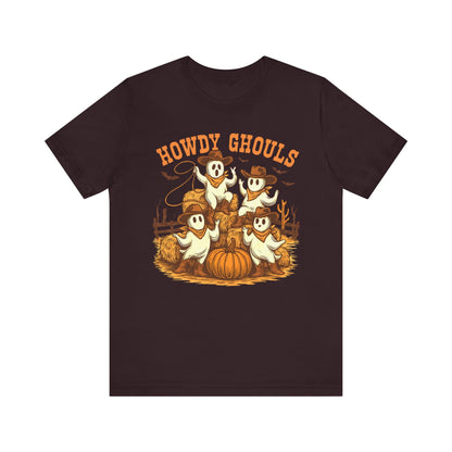 Howdy Ghouls Shirt – Cute Ghost Cowboy Halloween Tee, Western Rodeo Texas Fall Outfit