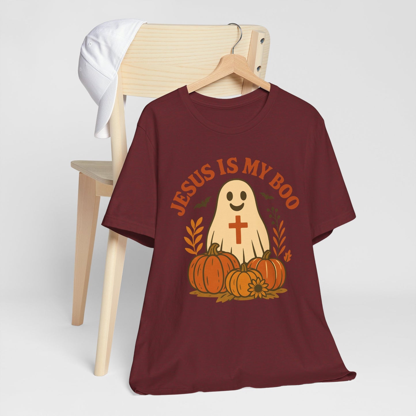 Jesus Is My Boo Shirt – Cute Christian Ghost Pumpkin Halloween Faith Tee
