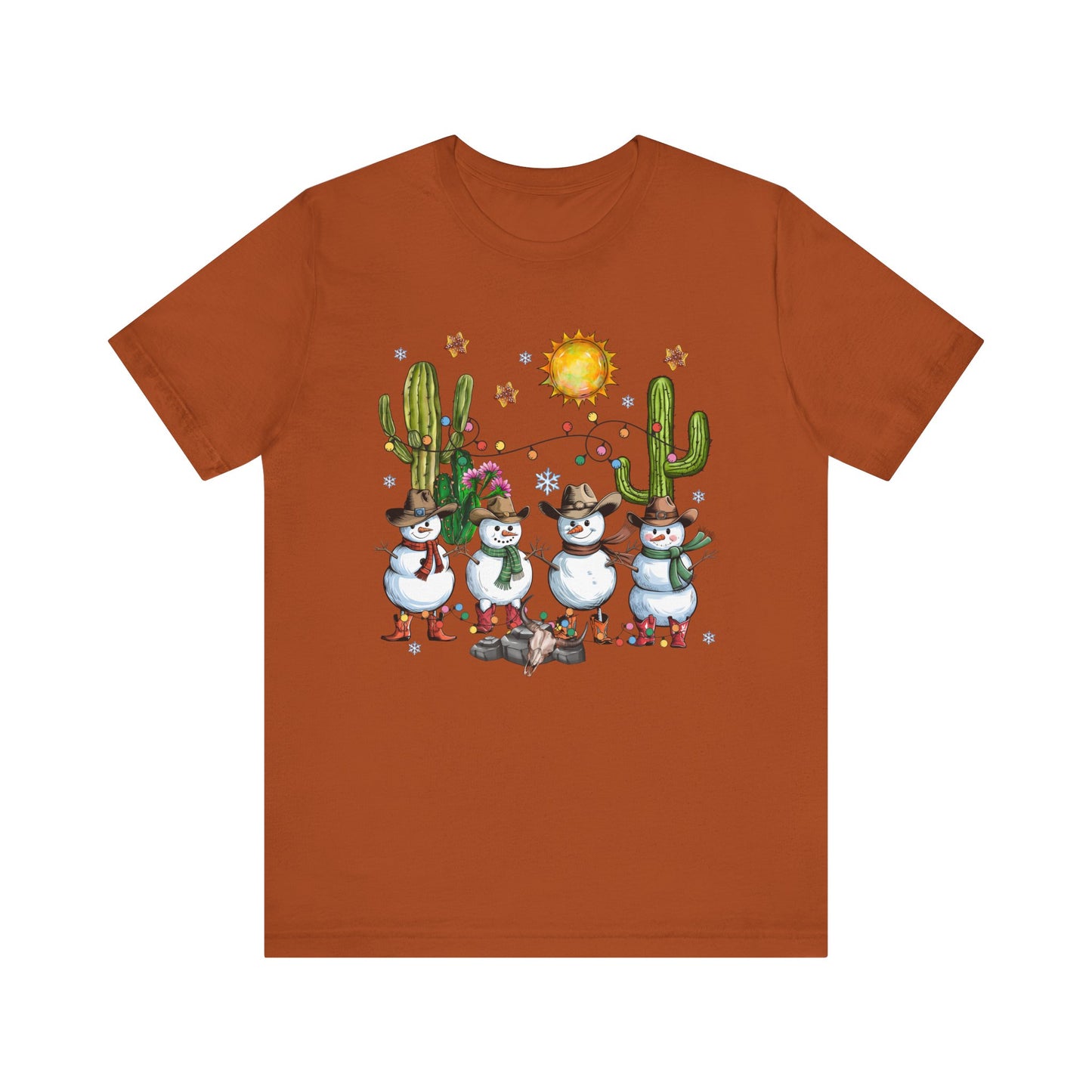 Snowman Cowboy Christmas Shirt – Western Howdy Holiday Tee for Kids & Boys