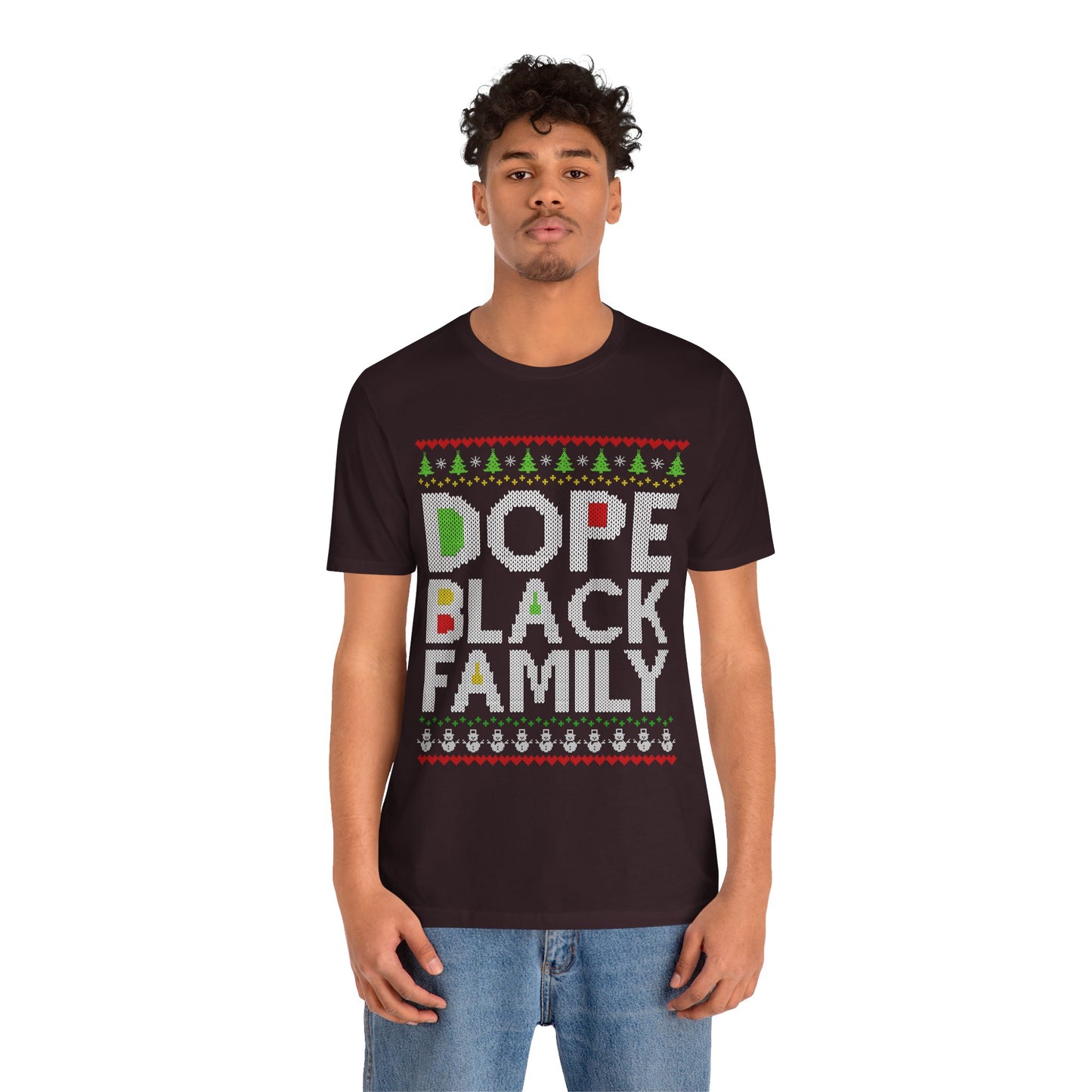 Dope Black Family Ugly Christmas Sweater – Afrocentric Holiday Shirt, Funny Matching Christmas Tee for Proud Black Families