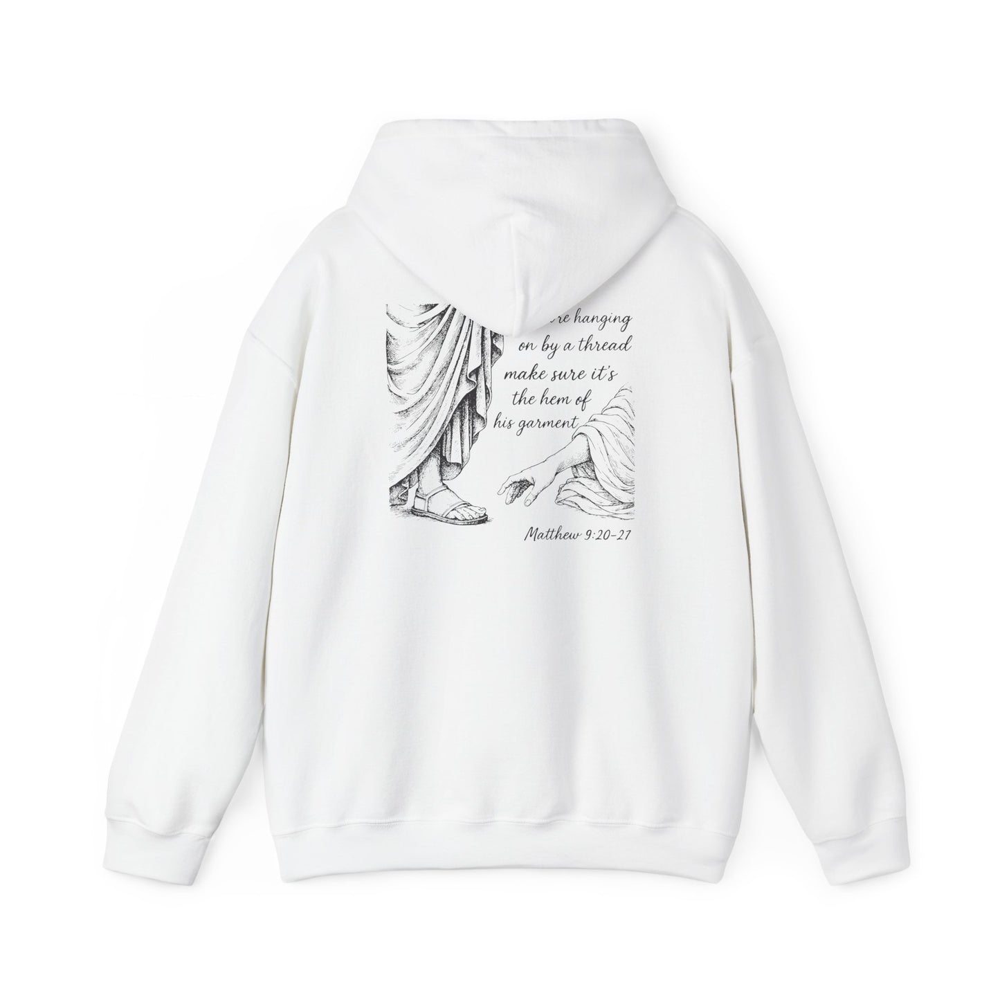 Hem of His Garment Hoodie – Matthew Bible Verse Christian Faith Pullover