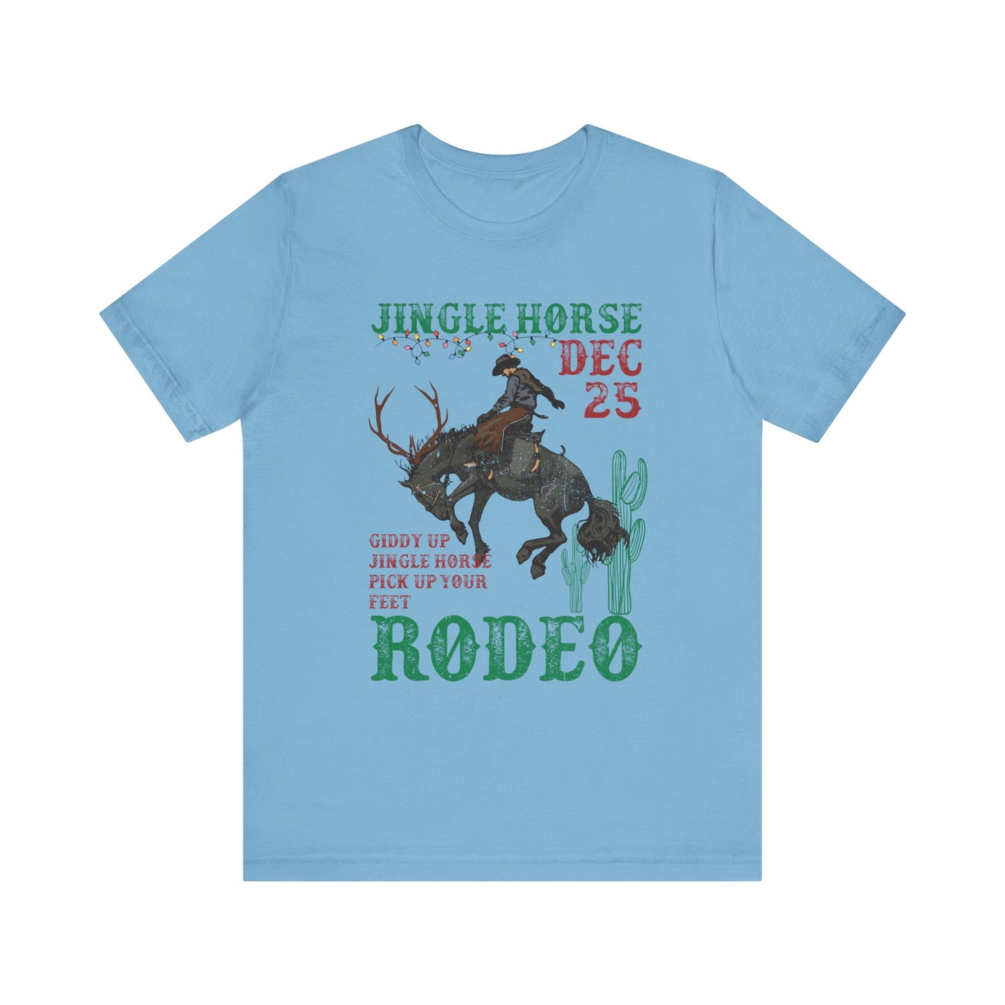 Giddy Up Jingle Horse Shirt – Western Rodeo Howdy Christmas Holiday Tee