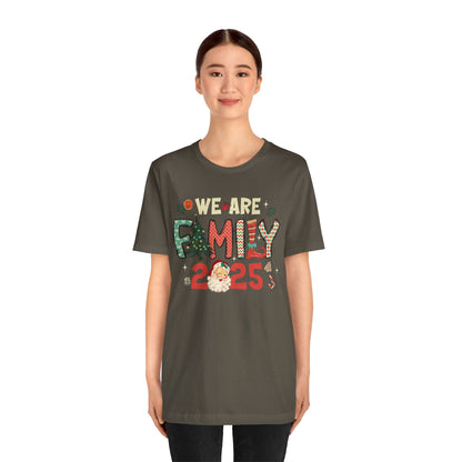 Vintage We Are Family Christmas Shirt – Retro Santa & Tree Matching Holiday Tee