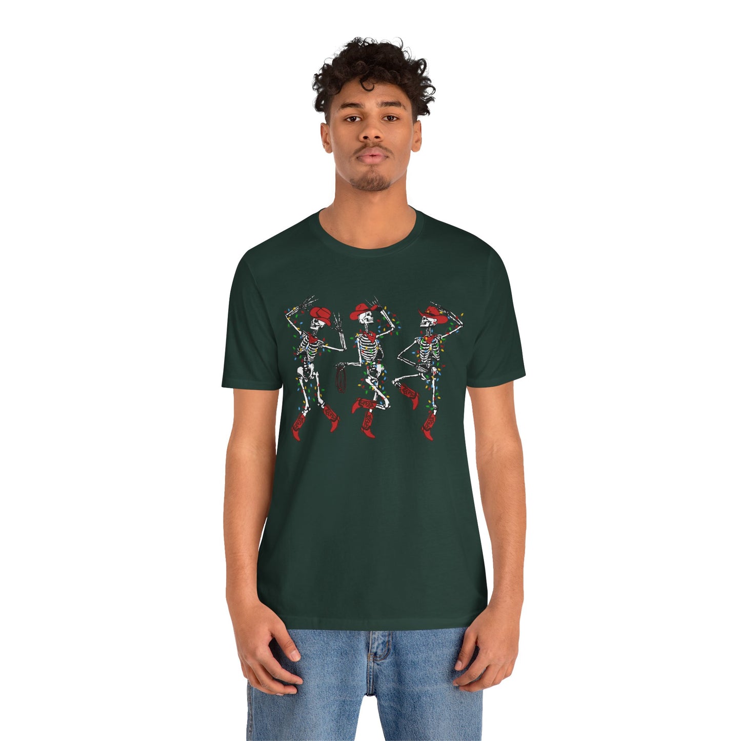 Spooky Christmas Skeleton Shirt – Funny Dancing Cowboy Western Holiday Tee