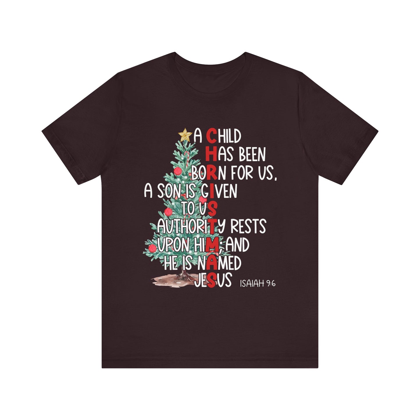 Christmas Jesus Mighty God Shirt – Isaiah 9:6 Christian Bible Verse Holiday Tee