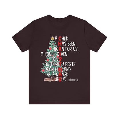 Christmas Jesus Mighty God Shirt – Isaiah 9:6 Christian Bible Verse Holiday Tee