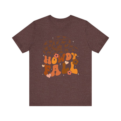 Retro Groovy Howdy Fall Shirt – Western Cowboy Pumpkin Thanksgiving Tee