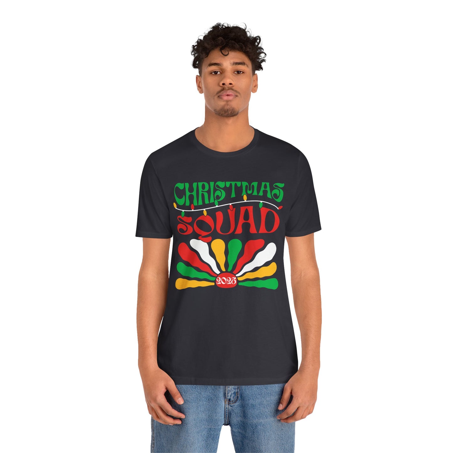 Christmas Squad 2025 Shirt – Retro Groovy Matching Holiday Group Tee