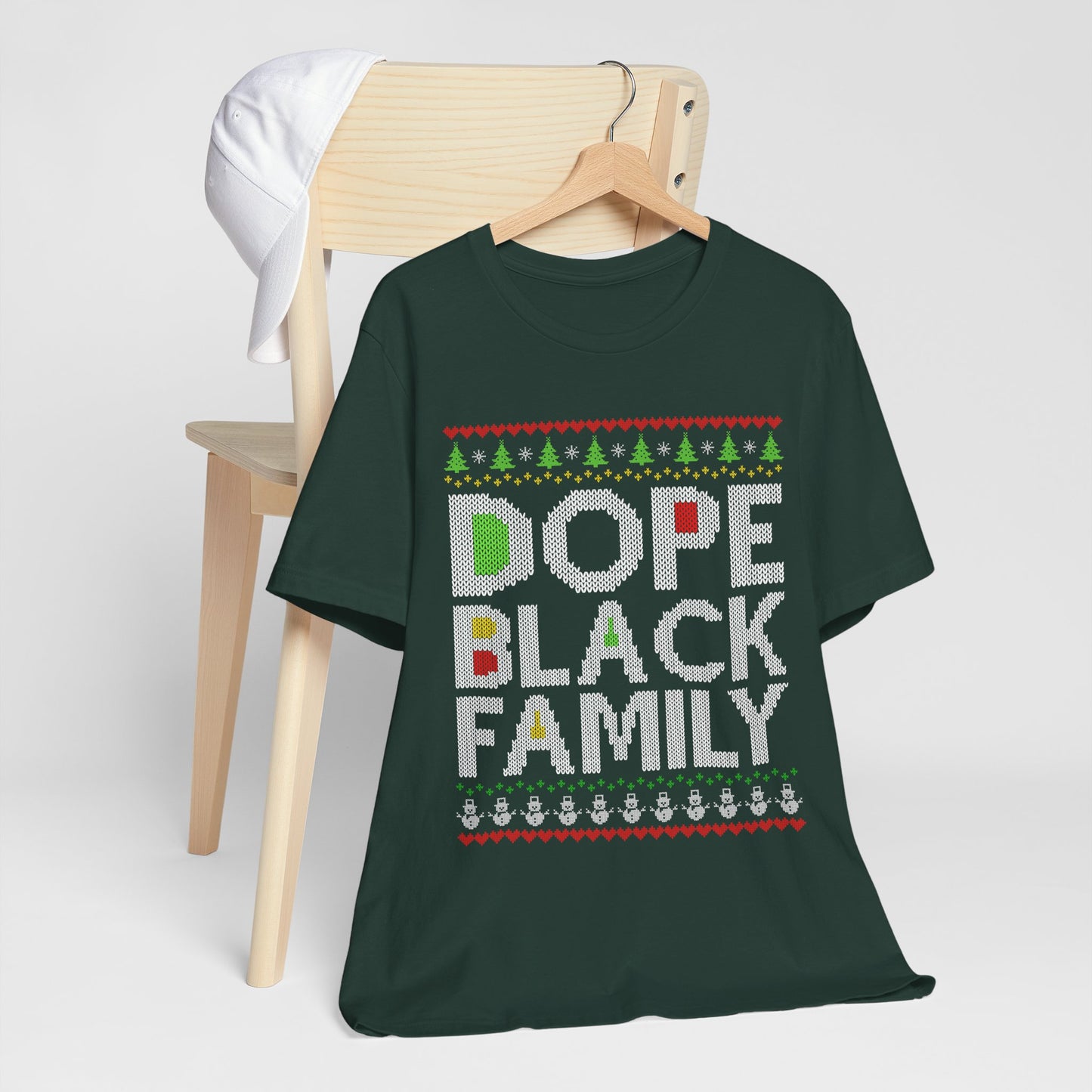 Dope Black Family Ugly Christmas Sweater – Afrocentric Holiday Shirt, Funny Matching Christmas Tee for Proud Black Families
