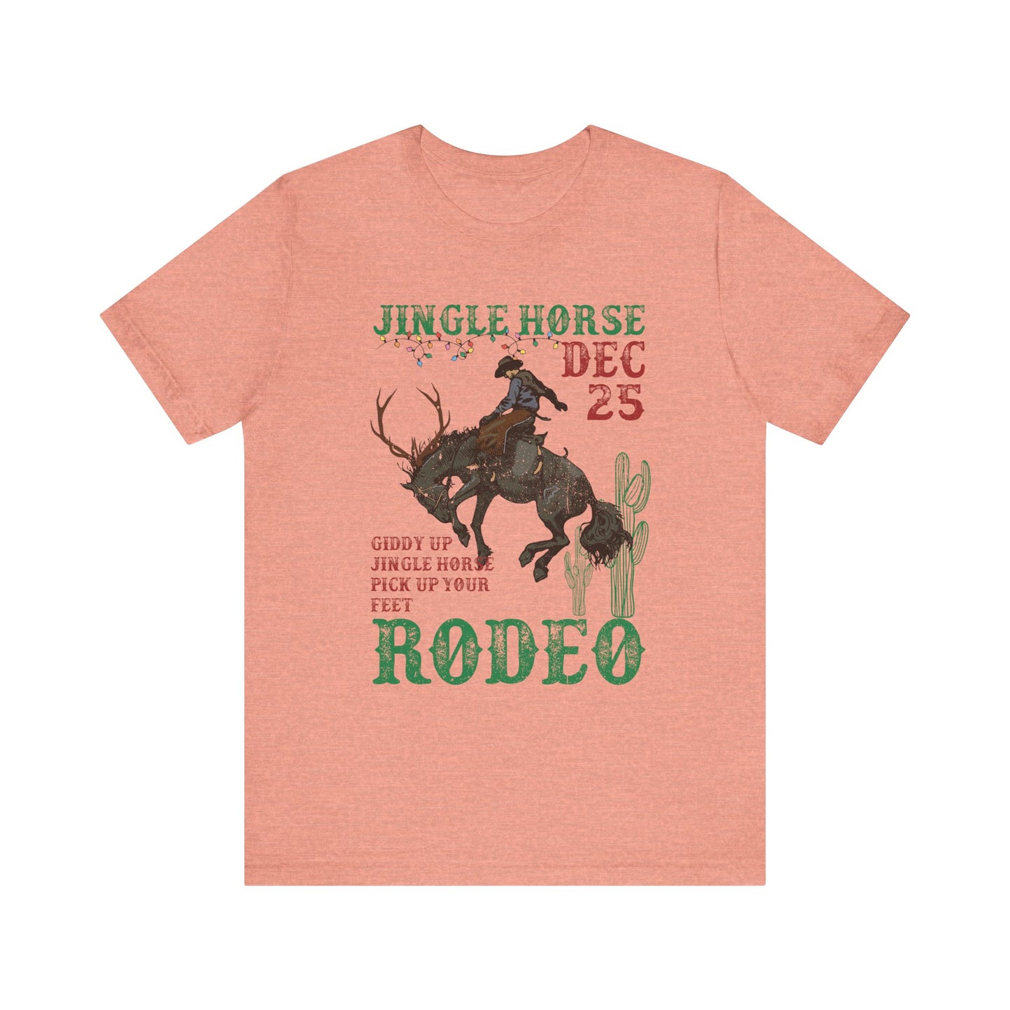 Giddy Up Jingle Horse Shirt – Western Rodeo Howdy Christmas Holiday Tee
