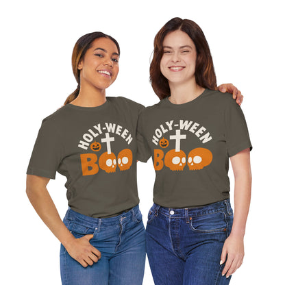 Holy Ween Boo Shirt – Christian Halloween Cross & Skull Faith Tee