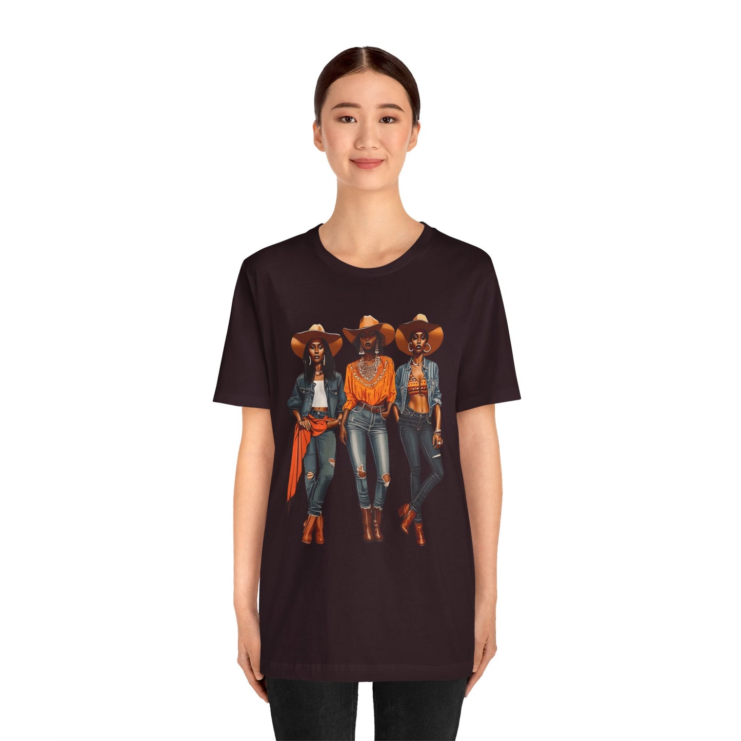 Black Cowgirl Shirt – Western Rodeo Tee with Melanin Pride & Texas Cowgirl Graphic