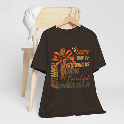 Autumn Is God’s Way Shirt – Coquette Bow Christian Cross Fall Thanksgiving Tee