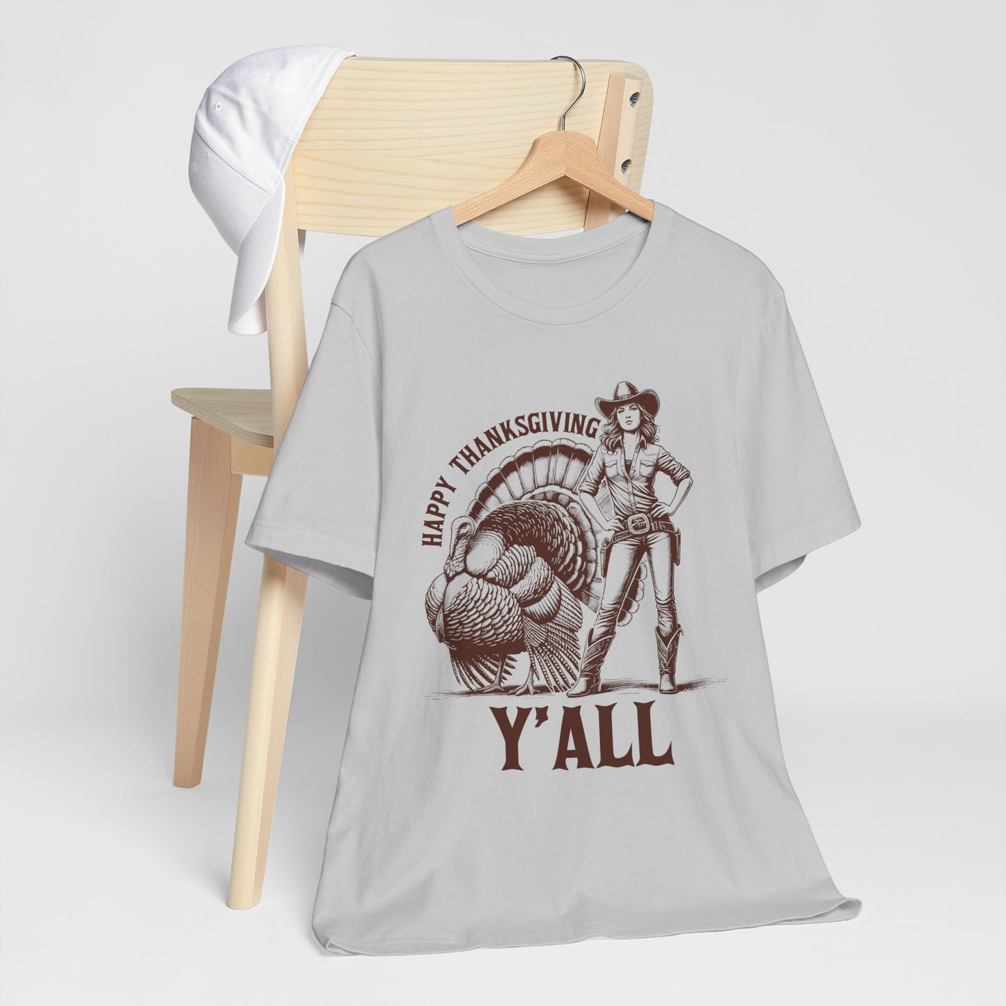 Happy Thanksgiving Y’all Shirt – Western Cowgirl Turkey Country Rodeo Tee
