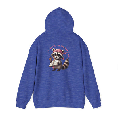 Let Me Tell You About My Jesus Hoodie – Cute Raccoon Bible Christian Pullover
