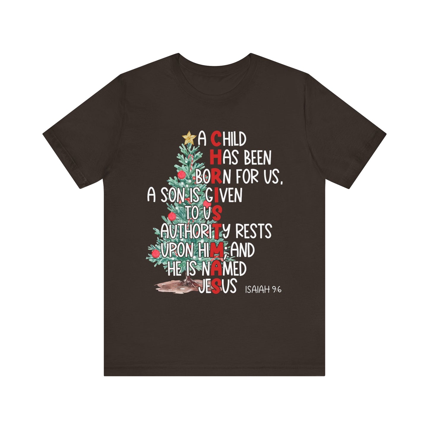 Christmas Jesus Mighty God Shirt – Isaiah 9:6 Christian Bible Verse Holiday Tee
