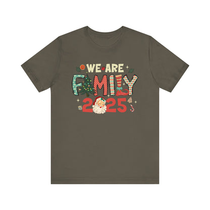 Vintage We Are Family Christmas Shirt – Retro Santa & Tree Matching Holiday Tee